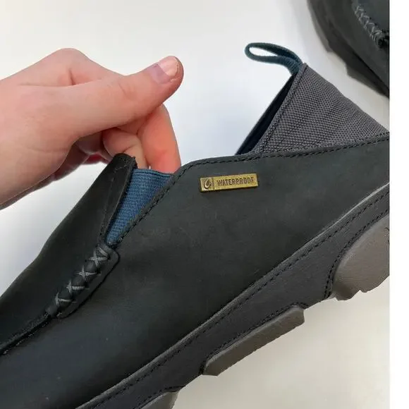 OluKai Men's Na'i Leather WP Waterproof Drop-In Heel Comfort Slip-On - Size 13 - Picture 8 of 11